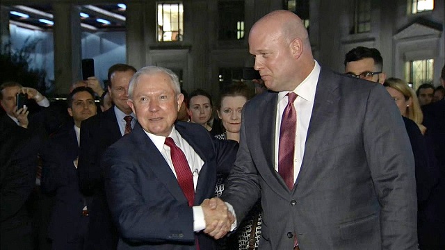 Sessions out, Whitaker in