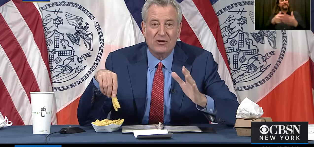 NYC Mayor Promotes Free Food with Vaccine